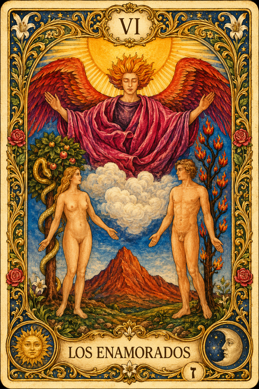 Carta de tarot Los Enamorados