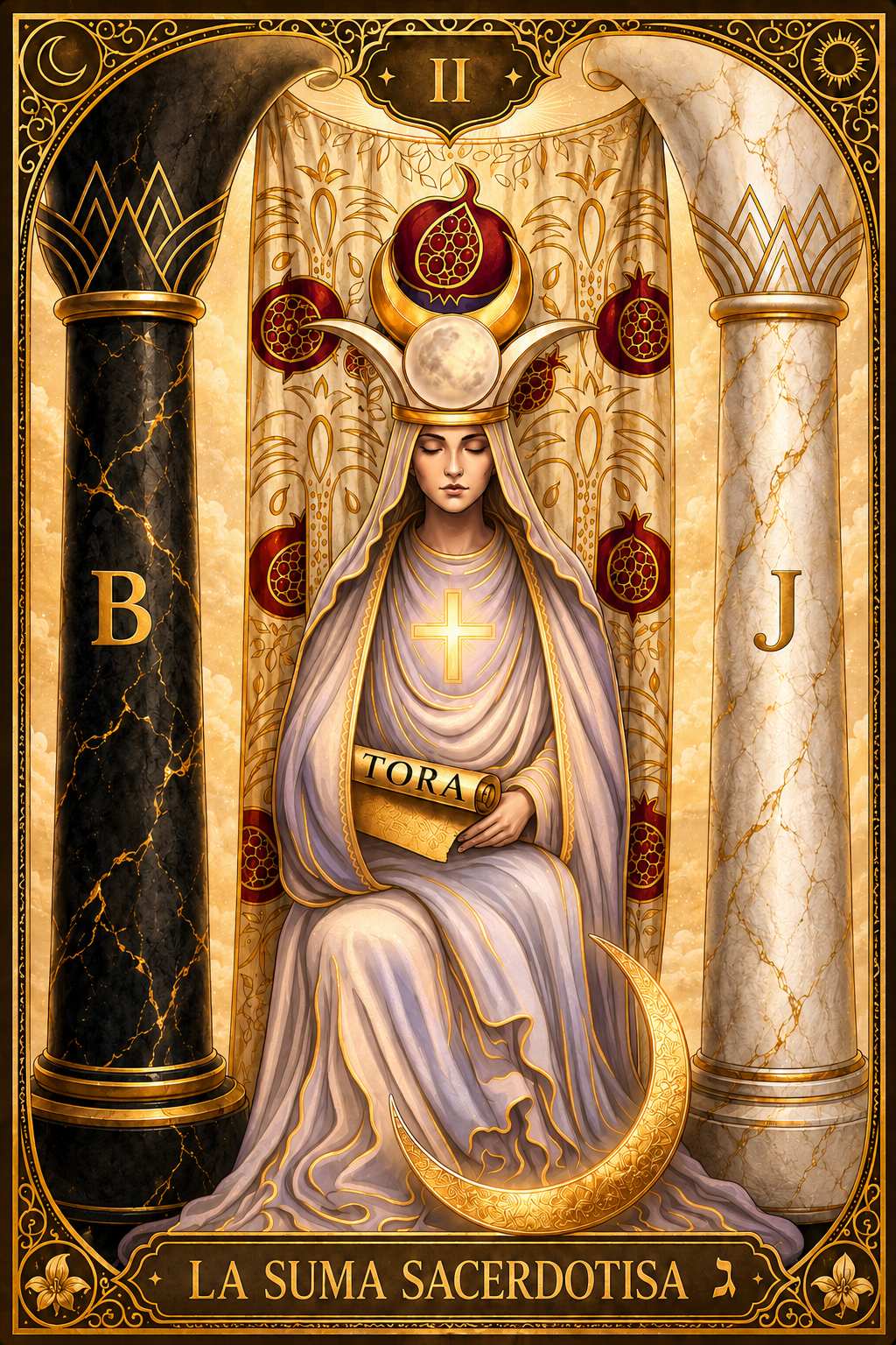 Carta de tarot La Suma Sacerdotisa