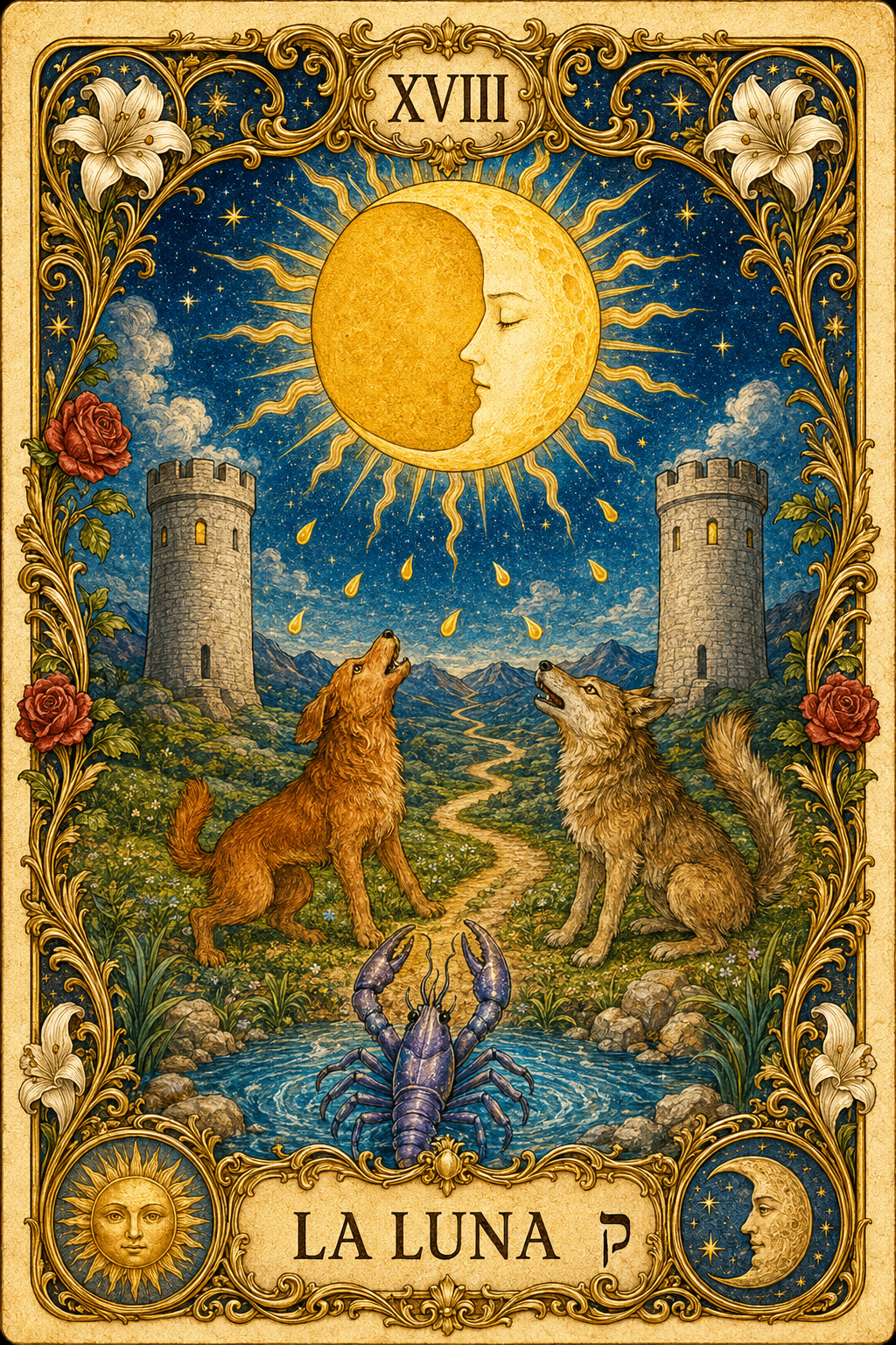 Carta de tarot La Luna