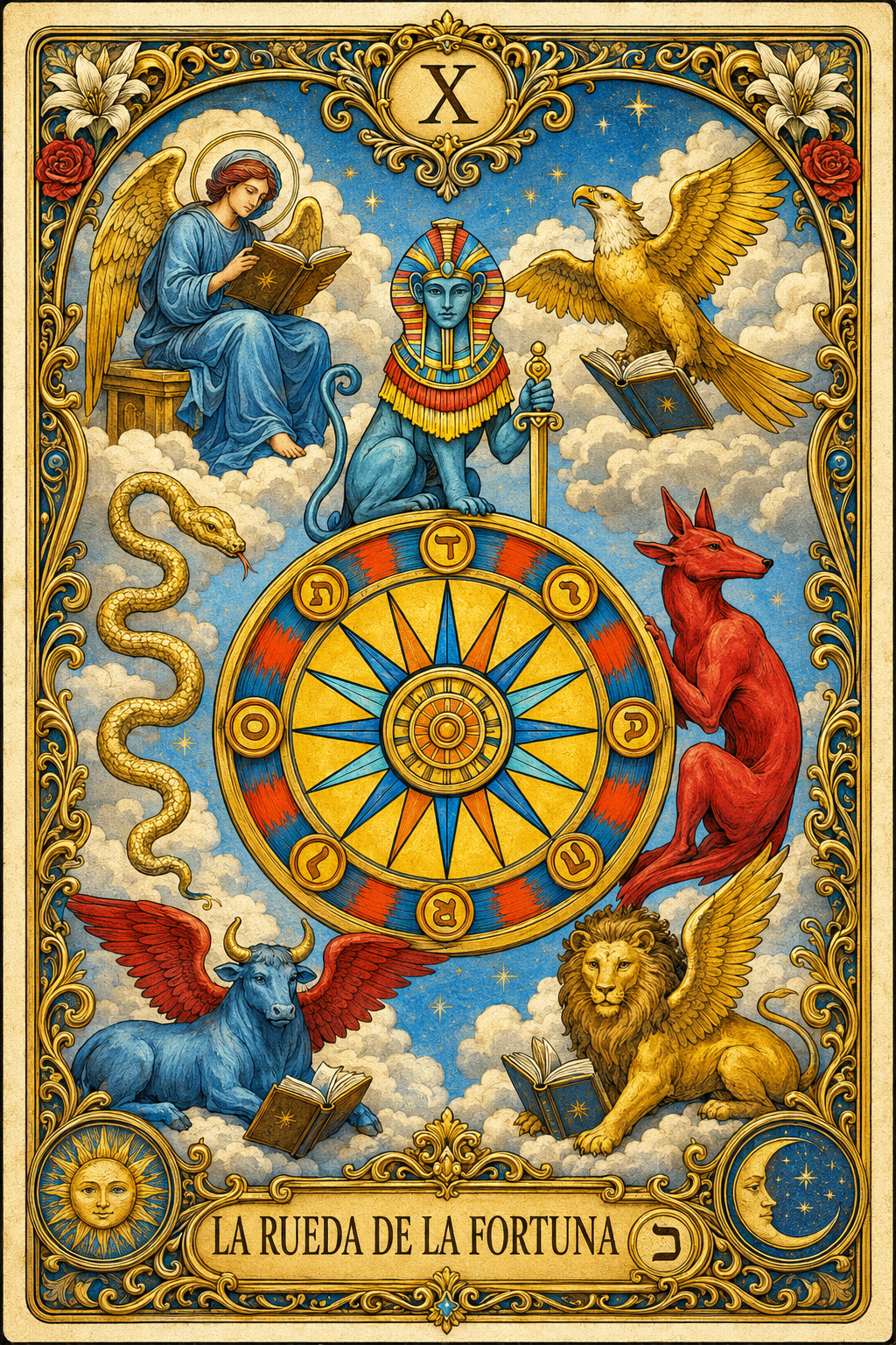 Carta de tarot La Rueda de la Fortuna